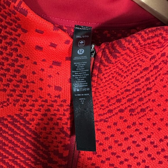 Lululemon M3DEJS Team Canada Full Zip Olympic Jacquard Knit Jacket Size 3XL - Picture 4 of 8